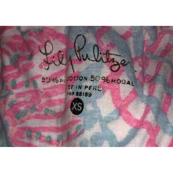 Lilly Pulitzer Rilo Pink Purple Floral Strapless Ruffle Tube Top Size Womens XS - Picture 2 of 5